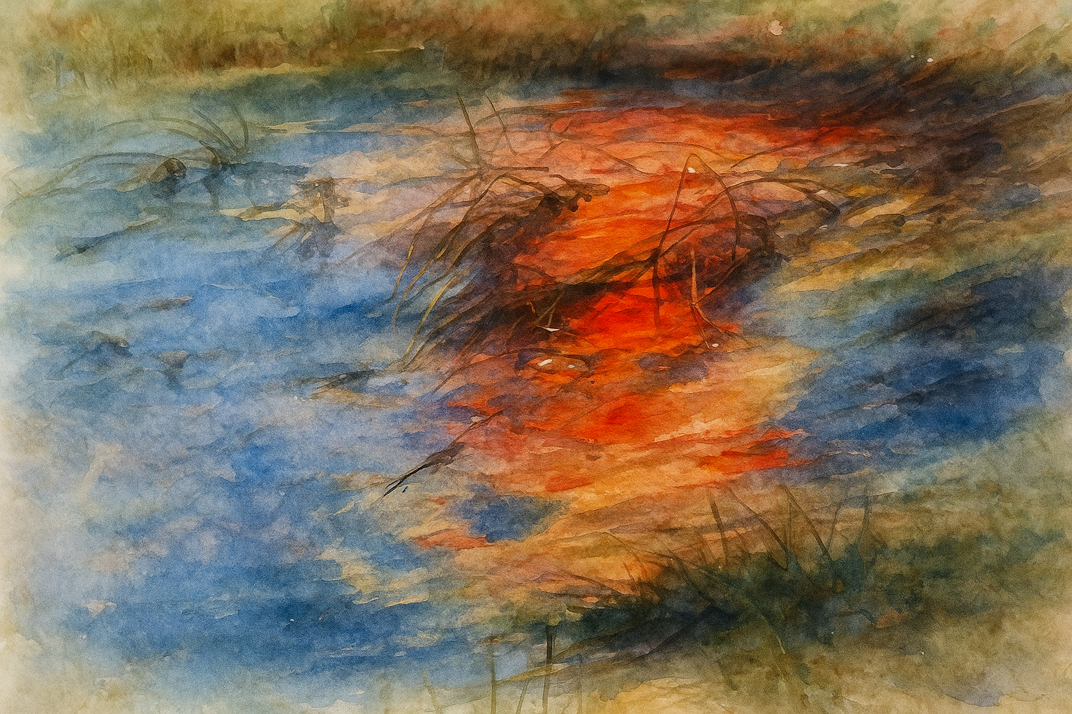 Watercolor elegance portrait